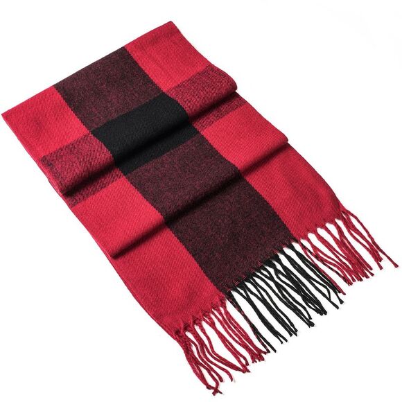 Alpine Swiss Mens Plaid Scarf Soft Winter Shawl Lightweight Cold-Weather Gear - Picture 5 of 8